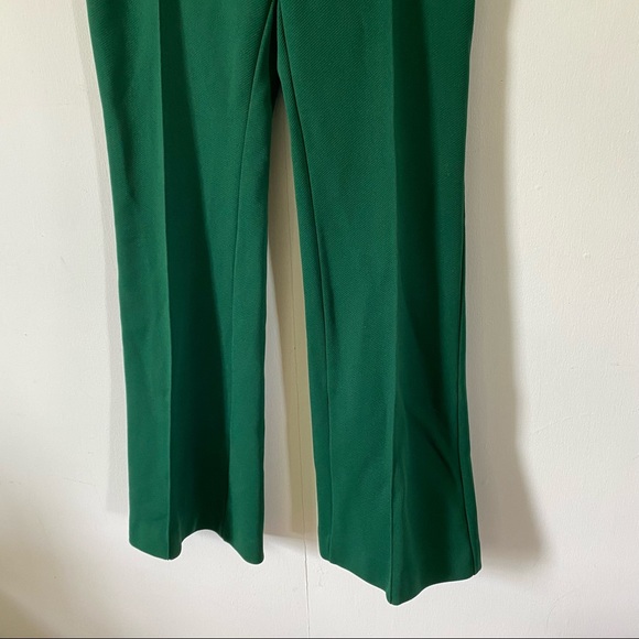Vintage Alex Coleman Green Leisure Suit 70s Bellbottom Pants Jacket Womens Small - Picture 7 of 14